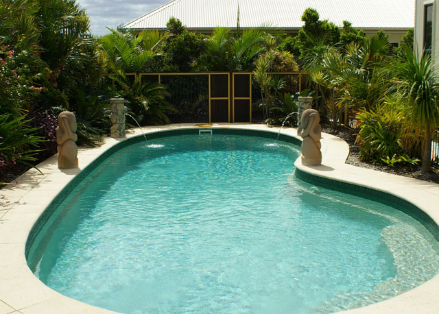 landscaped pool
